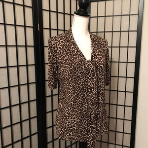 Charter Club Animal-Print Button-Down Top